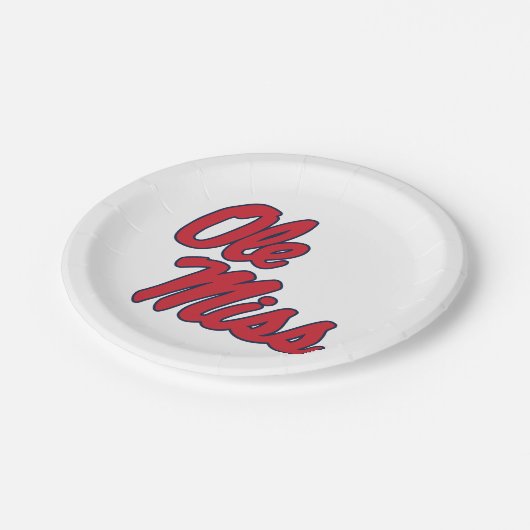 Universität Mississippi | Ole Miss Script Pappteller (Schrägansicht)