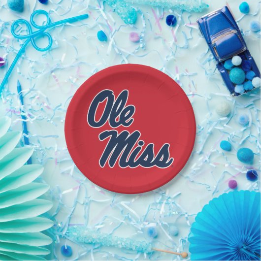 Universität Mississippi | Ole Miss Script Pappteller (Party)