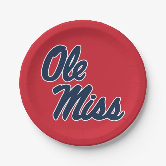 Universität Mississippi | Ole Miss Script Pappteller (Vorderseite)