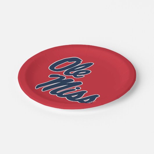 Universität Mississippi | Ole Miss Script Pappteller (Schrägansicht)