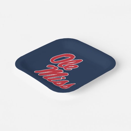 Universität Mississippi | Ole Miss Script Pappteller (Gewinkelt)