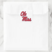 Universität Mississippi | Ole Miss Script Quadratischer Aufkleber (Tasche)