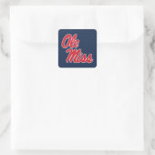 Universität Mississippi | Ole Miss Script Quadratischer Aufkleber (Tasche)