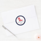 Universität Mississippi | Ole Miss Script Runder Aufkleber (Umschlag)