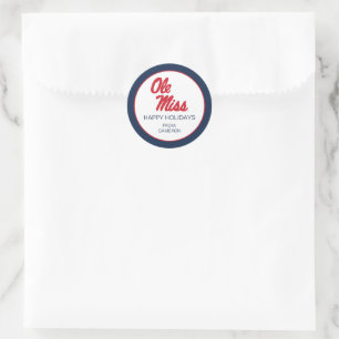 Universität Mississippi   Ole Miss Script Runder Aufkleber