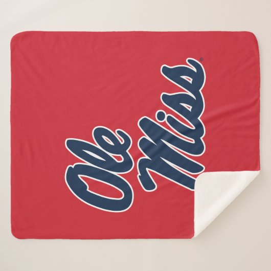 Universität Mississippi | Ole Miss Script Sherpadecke (Vorderseite (Horizontal))