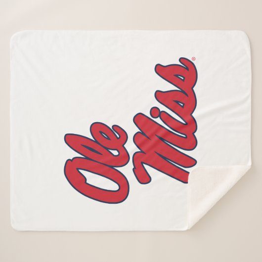 Universität Mississippi | Ole Miss Script Sherpadecke (Vorderseite (Horizontal))