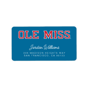 Universität Mississippi Ole Miss Wordmark Adressaufkleber