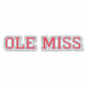 Universität Mississippi | Ole Miss Wordmark Aufkleber (Vorderseite)