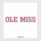 Universität Mississippi | Ole Miss Wordmark Aufkleber (Blatt)