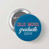 Universität Mississippi | Ole Miss Wordmark Button (Vorne & Hinten)