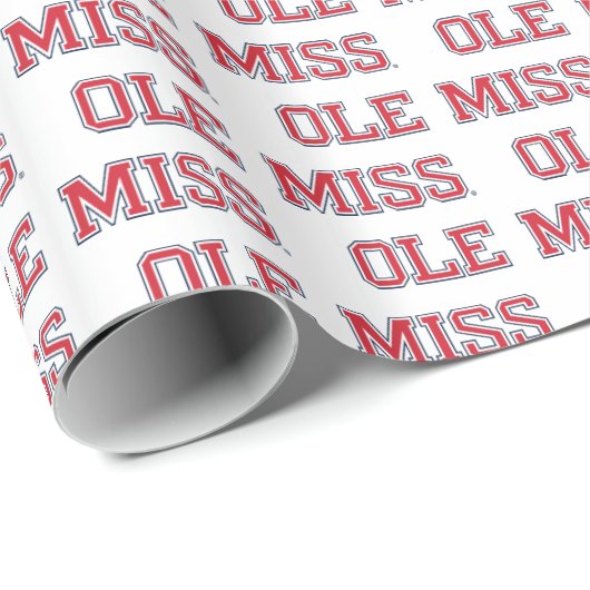 Universität Mississippi | Ole Miss Wordmark Geschenkpapier (Rolleneckpunkt)
