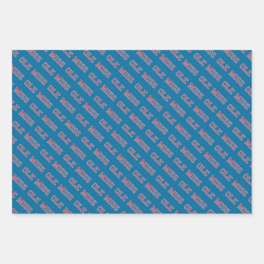 Universität Mississippi | Ole Miss Wordmark Geschenkpapier Set (Vorderseite 3)
