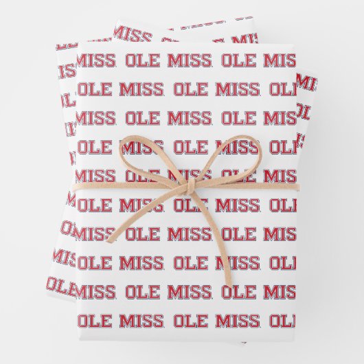 Universität Mississippi | Ole Miss Wordmark Geschenkpapier Set (Beispiel)