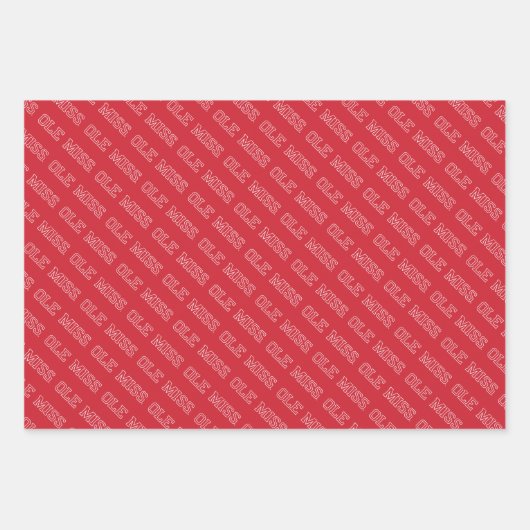 Universität Mississippi | Ole Miss Wordmark Geschenkpapier Set (Vorderseite)