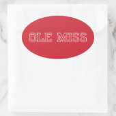 Universität Mississippi | Ole Miss Wordmark Ovaler Aufkleber (Tasche)