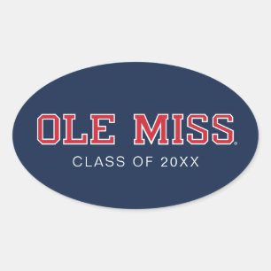Universität Mississippi Ole Miss Wordmark Ovaler Aufkleber