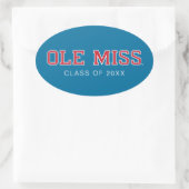 Universität Mississippi | Ole Miss Wordmark Ovaler Aufkleber (Tasche)