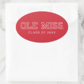 Universität Mississippi | Ole Miss Wordmark Ovaler Aufkleber (Tasche)