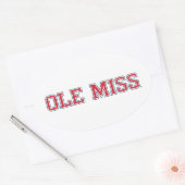 Universität Mississippi | Ole Miss Wordmark Ovaler Aufkleber (Umschlag)