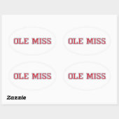 Universität Mississippi | Ole Miss Wordmark Ovaler Aufkleber (Blatt)