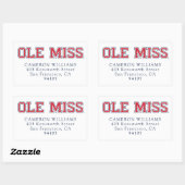 Universität Mississippi | Ole Miss Wordmark Rechteckiger Aufkleber (Blatt)