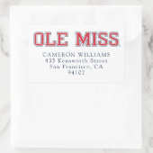 Universität Mississippi | Ole Miss Wordmark Rechteckiger Aufkleber (Tasche)