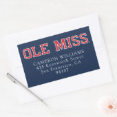 Universität Mississippi | Ole Miss Wordmark Rechteckiger Aufkleber (Umschlag)