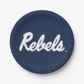 Universität Mississippi | Rebellenskript Pappteller (Vorderseite)