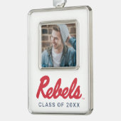 Universität Mississippi | Rebellenskript Rahmen-Ornament Silber (Links)