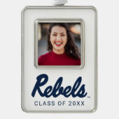 Universität Mississippi | Rebellenskript Rahmen-Ornament Silber (Vorderseite)
