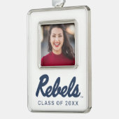 Universität Mississippi | Rebellenskript Rahmen-Ornament Silber (Links)