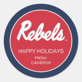 Universität Mississippi | Rebellenskript Runder Aufkleber (Vorderseite)