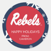 Universität Mississippi | Rebellenskript Runder Aufkleber (Vorderseite)