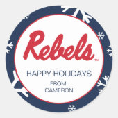 Universität Mississippi | Rebellenskript Runder Aufkleber (Vorderseite)