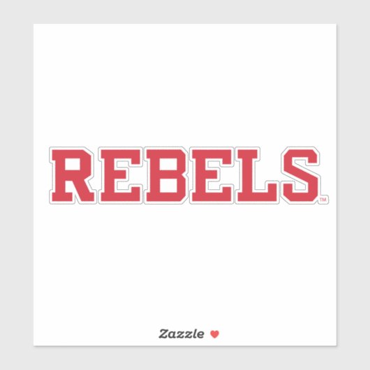 Universität Mississippi | Rebels Wordmark Aufkleber (Blatt)