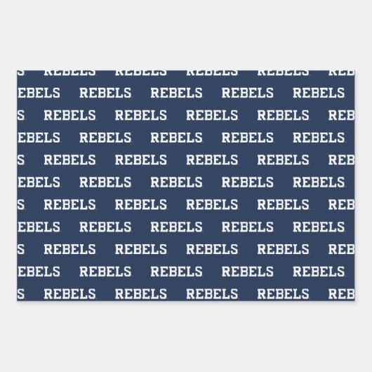 Universität Mississippi | Rebels Wordmark Geschenkpapier Set (Vorderseite)