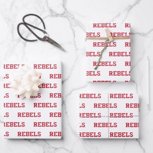 Universität Mississippi | Rebels Wordmark Geschenkpapier Set (Vorderseite)