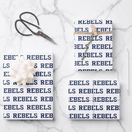 Universität Mississippi | Rebels Wordmark Geschenkpapier Set (Vorderseite)