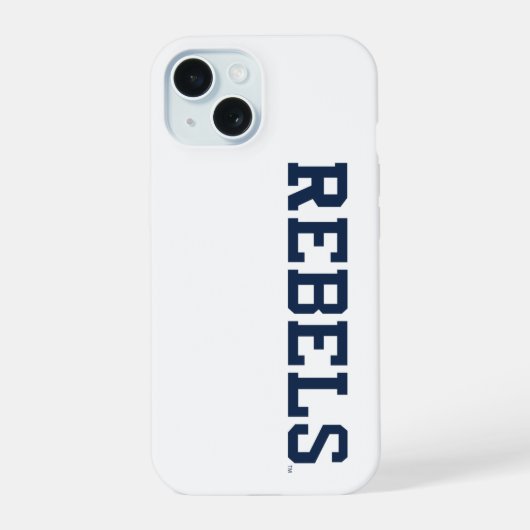 Universität Mississippi | Rebels Wordmark iPhone 15 Hülle (Rückseite)