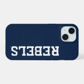 Universität Mississippi | Rebels Wordmark iPhone 15 Hülle (Rückseite (Horizontal))