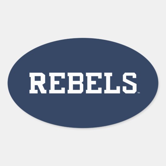 Universität Mississippi | Rebels Wordmark Ovaler Aufkleber (Vorderseite)