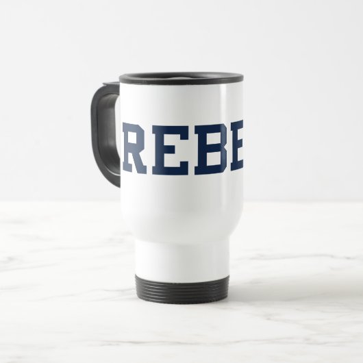 Universität Mississippi | Rebels Wordmark Reisebecher (Vorderseite Links)
