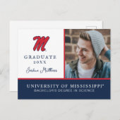 Universität Mississippi | Script M Ankündigungspostkarte (Vorne/Hinten)