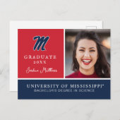 Universität Mississippi | Script M Ankündigungspostkarte (Vorne/Hinten)
