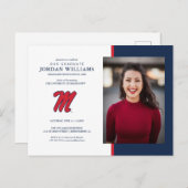 Universität Mississippi | Script M Ankündigungspostkarte (Vorne/Hinten)
