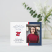 Universität Mississippi | Script M Ankündigungspostkarte (Stehend Vorderseite)
