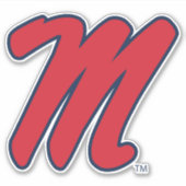 Universität Mississippi | Script M Aufkleber (Vorderseite)