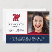 Universität Mississippi | Script M Einladung (Vorne/Hinten)