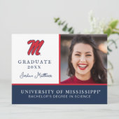 Universität Mississippi | Script M Einladung (Stehend Vorderseite)